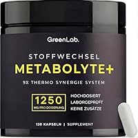 Metabolyte+ Fettverbrenner – Schnell Abnehmen mit 8X Thermo Synergie System | Hochdosierter Fatburner für Stoffwechsel & Energie | 120 Kapseln