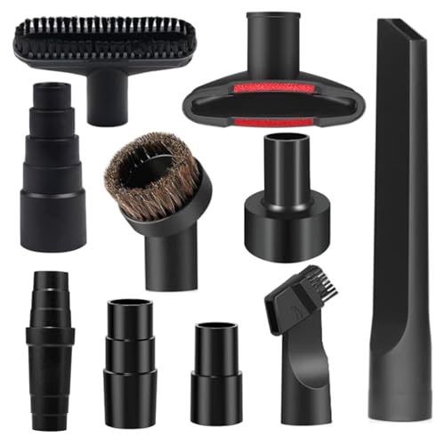 Image of 10 Pcs Universal Vacuum Attachments & Brushes for Shop Vac Accessories, 2 1 /2 inch to 1 1 /4 inch Hose Adapter for Shop Vac, 1 7 /8 inch to 1 inch Vacuum Brush Attachment, Vacuum Accessories and Attachments