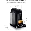 Nespresso Vertuo Coffee and Espresso Maker by Breville, Matte Black with Aeroccino Milk Frother Descaling Kit