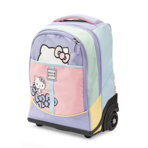 Giochi Preziosi – Hello Kitty Zaino Trolley – Zaino Trolley Bambina, Ruote Rinforzate, Manico Telescopico, Tasche Multiple, Design Pastello Ufficiale Sanrio - 7