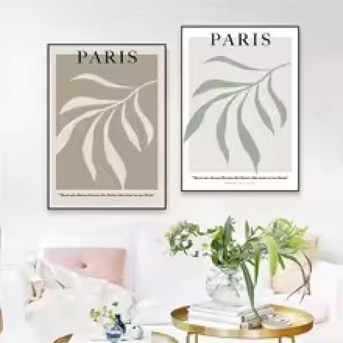 Affiches botaniques Matisse 70x90cm avec cadre noir pour salon moderne