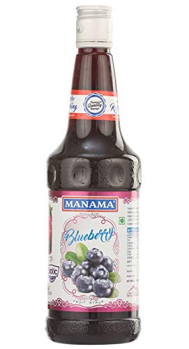 Image of Manama Blueberry Syrup | Mixer for Mocktails, Cocktails, Drinks, Juices, Beverages | Non Alcoholic Mix 750ML Bottle