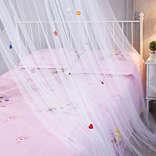 Sorandy Net, cortina de cama redonda estilo princesa de renda para cama infantil, rede universal par