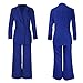 Vakkest Pant Suits for Women Dressy 2 Piece Outfit Business Casual Blazer Jackets and Wide Leg Work Office Slacks Set
