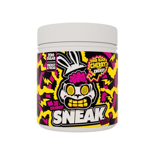 SNEAK Super Sour Cherry Energy Drink Powder, 30 Servings