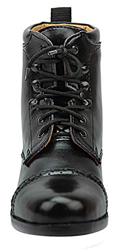 Kids Children Challenger Laced Paddock English Horse Riding Leather Boots3