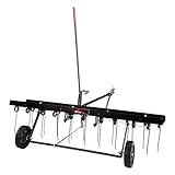 Brinly DT2-40BH-G, 40' Tow Behind Dethatcher, Hammered Black