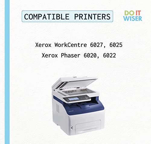Do It Wiser Remanufactured Toner Cartridge Replacement For Xerox Workcentre 6027 6025 Phaser 6022 6020 (1 Black 106R02759 1 Cyan 106R02756 1 Magenta 106R02757 1 Yellow 106R02758) 4Pack #TOP2