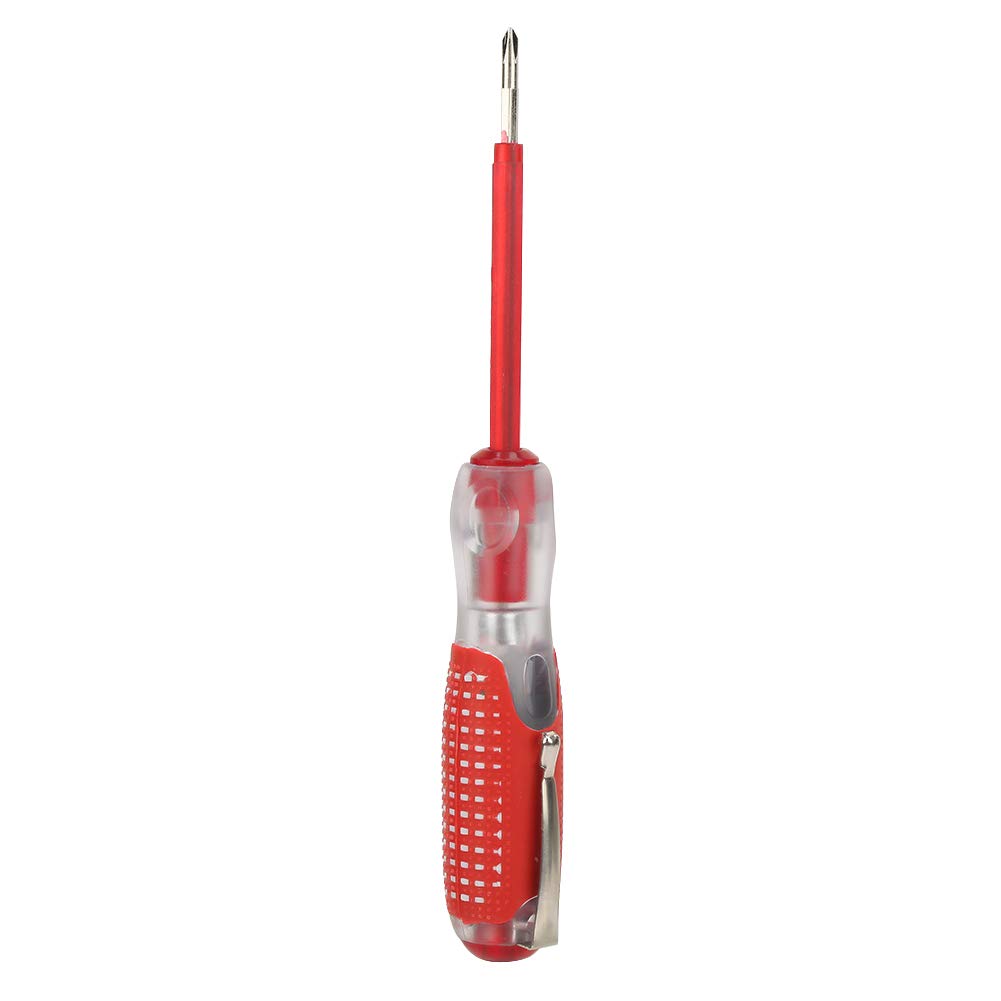Voltage Tester Screwdriver,100-500V Cross/Slotted Electric Measuring Screwdriver Detector Pen with Skid-Proof Handle,Electrician Home Tool