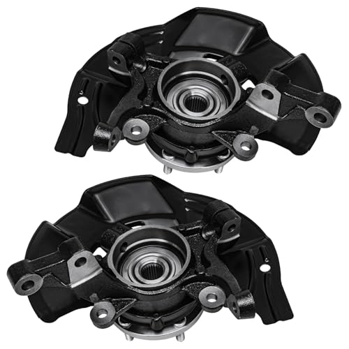 Image of Detroit Axle - 10pc Front Steering Knuckles and Wheel Hub Bearings Struts and Coil Spring Rear Shock Absorbers Sway Bar Ends Replacement for 2012 2013 Hyundai Sonata 2.0L