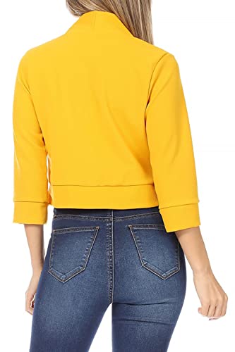 Women's Casual Lace Bolero Crochet Cardigan 3/4 Sleeve Sheer Cover Up Jacket3