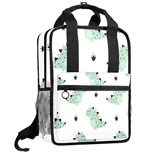 Sac à dos garçon pour l'école maternelle motif dinosaure blanc