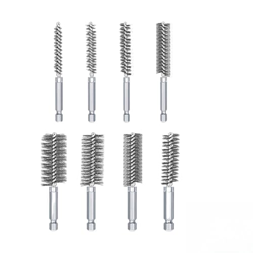 Image of Stainless Steel Bore Brush, Metal Bristles Twisted (Silver)