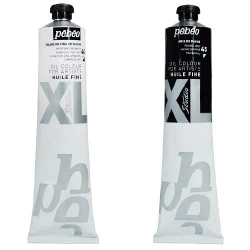 Pébéo PébéoPebeo Xl - Pintura Al Óleo (200 Ml), Color Blanco 200045 Studio Xl Pintura Al Óleo 200 Ml, Paynes, Gris