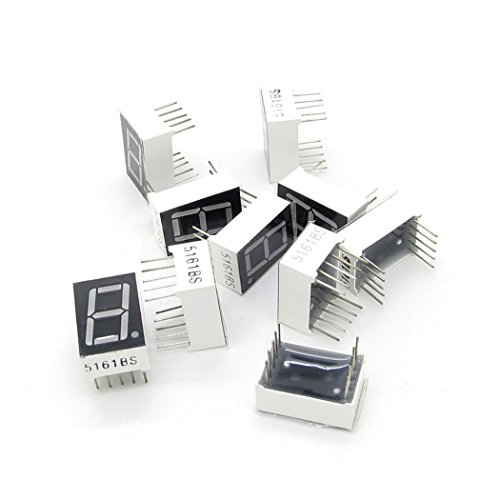 10 pcs Plastic Metal Common Anode 1 Bit 7 Segment Red LED Display Digital Tube