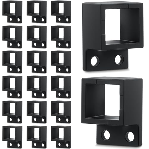 Support de clôture en aluminium à double bride抗风抗变形 noir Zonon