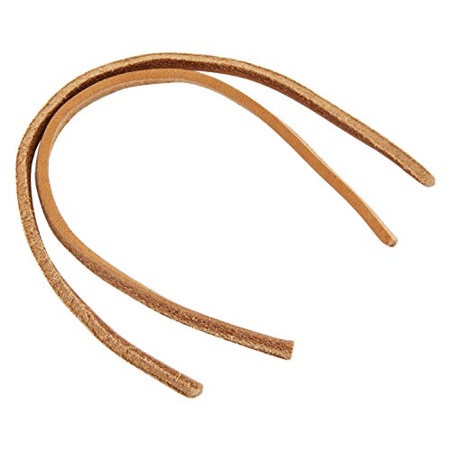 REMA 1 Paar Lederschnürsenkel Docksider - 3,0 mm dick - 2,0 mm breit von 20 cm - 180 cm (50 cm, Beige)
