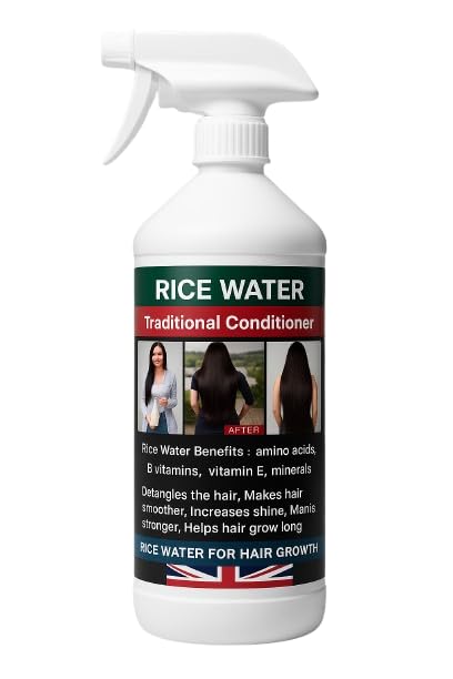 El agua de arroz es rica en aminoácidos y vitaminas que estimulan el crecimiento del cabello más rápido y saludable. Fortalece las raíces y minimiza la caída del cabello para un cabello visiblemente