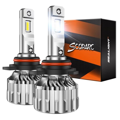 Image of SEALIGHT 9012 LED Bulbs, 70000LM 6500K Cool White Bulbs, IP68 Waterproof, 9012 Bulbs with 15000RPM Cooling Fan, 70,000HRS+ Lifespan, 1:1 Size Plug N Play, Pack of 2