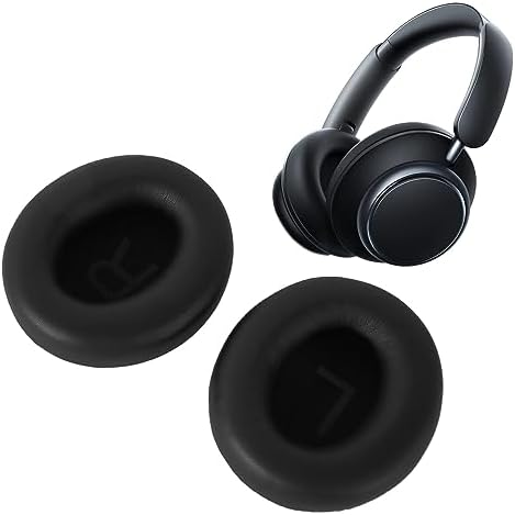 Almofadas de Substituição para Anker Soundcore Space Q45 Fones de Ouvido, Almofadas de Ouvido Profissionais Com Couro de Proteína Macia e Espuma de Memória, Espessura Adicional