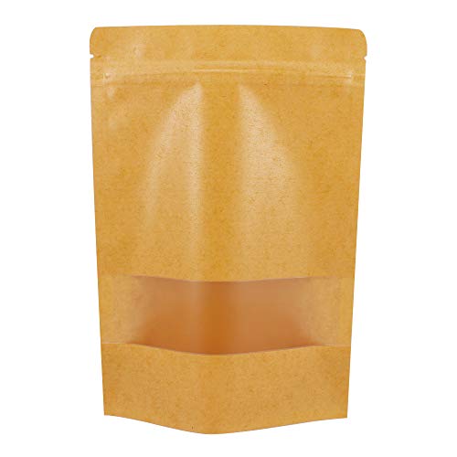 Bolsas de papel kraft autoadhesivas 15x22 reutilizables empaque para café granel 100 piezas 7