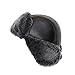 Mumcu's Shearling Sheepskin Leather Russian Ushanka Fur Hat (XX-Large, Matt Black)