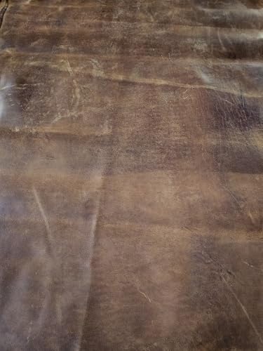 Cuir nappa de buffle marron 2,2 mm aspect Crazy Horse format A2
