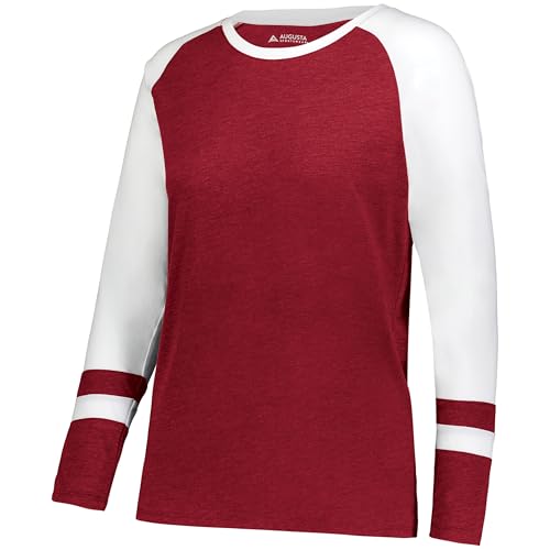Camiseta de manga larga transpirable Augusta Sportswear Fanatic 2.0 de mujer, escarlata, S