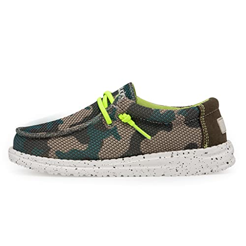 Image of HEYDUDE Boy's Wally Youth Multiple Colors | Boy's Shoes | Boy's Lace Up Loafers | Comfortable & Light-Weight
