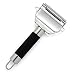Natizo Ultra Sharp Stainless Steel Dual Julienne & Vegetable Peeler with Cleaning Brush & Rubber Grip