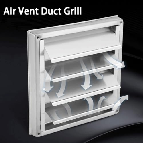 Grille de ventilation 100mm en acier inoxydable durable pour mur