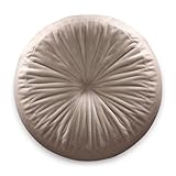 Aiire Puff Gigante Moderno de 120 cm - Puffs XXL de Piel de Conejo con Relleno Incluido para Salon o Decoracion Habitacion Juvenil - Bean Bag Chair o Cojin de Suelo Grande Beige