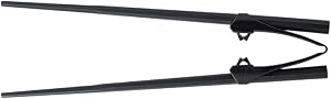 青芳 Willassist 楽々箸 クリップタイプ 19cm 黒(樹脂製)
