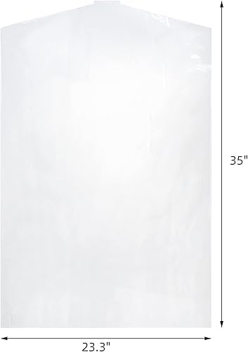 Miniatura 2 de AVLA Paquete de 50 bolsas de plástico para ropa, bolsas transparentes para colgar en seco, cubierta transparente para colgar ropa, bolsas