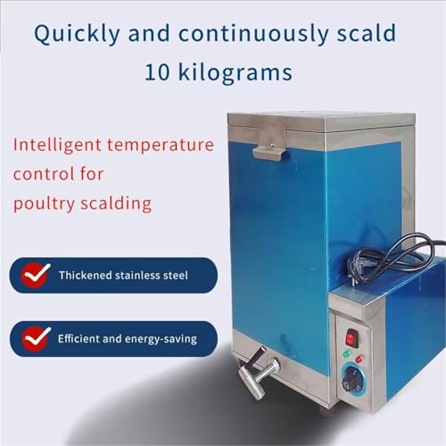Máquina de escaldado de pollo, accesorios de máquina desplumadora de acero inoxidable, capacidad de 70 l/125 l, temperatura ajustable de 30 a 110 °C, para aves de corral, pato, ganso, codornices