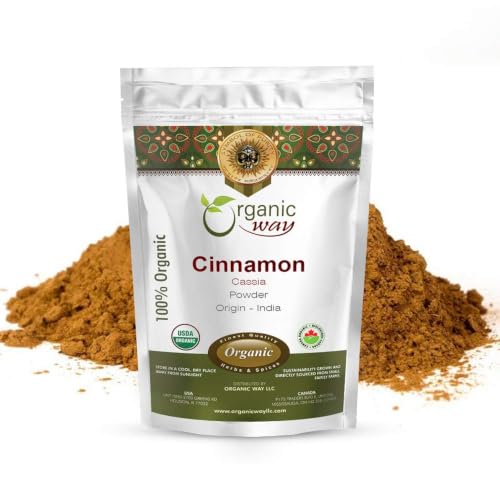 Organic Way Premium Cinnamon Cassia Powder - Origin - India (4 Ounce)