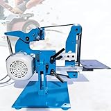 LYNNEYING Tischschleifer mit 5 Schleifbändern, Bandpoliermaschine, vertikaler und horizontaler Bandschleifer, bürstenloser Motor, für Holz und Metall(750W)