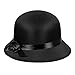 Boland 04309 – Chapeau Charleston noir pour femme années 20 chapeau pour femme, Ascot, Adel, Gatsby, carnaval, Halloween, fête à thème