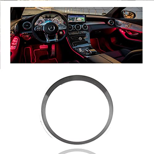 Xotic Tech Steering Wheel Center Logo Ring Cover Trim Compatible With Mercedes B C E Cla Gla Glc Glk Class (Silver) - Inner Diameter 2" #TOP10