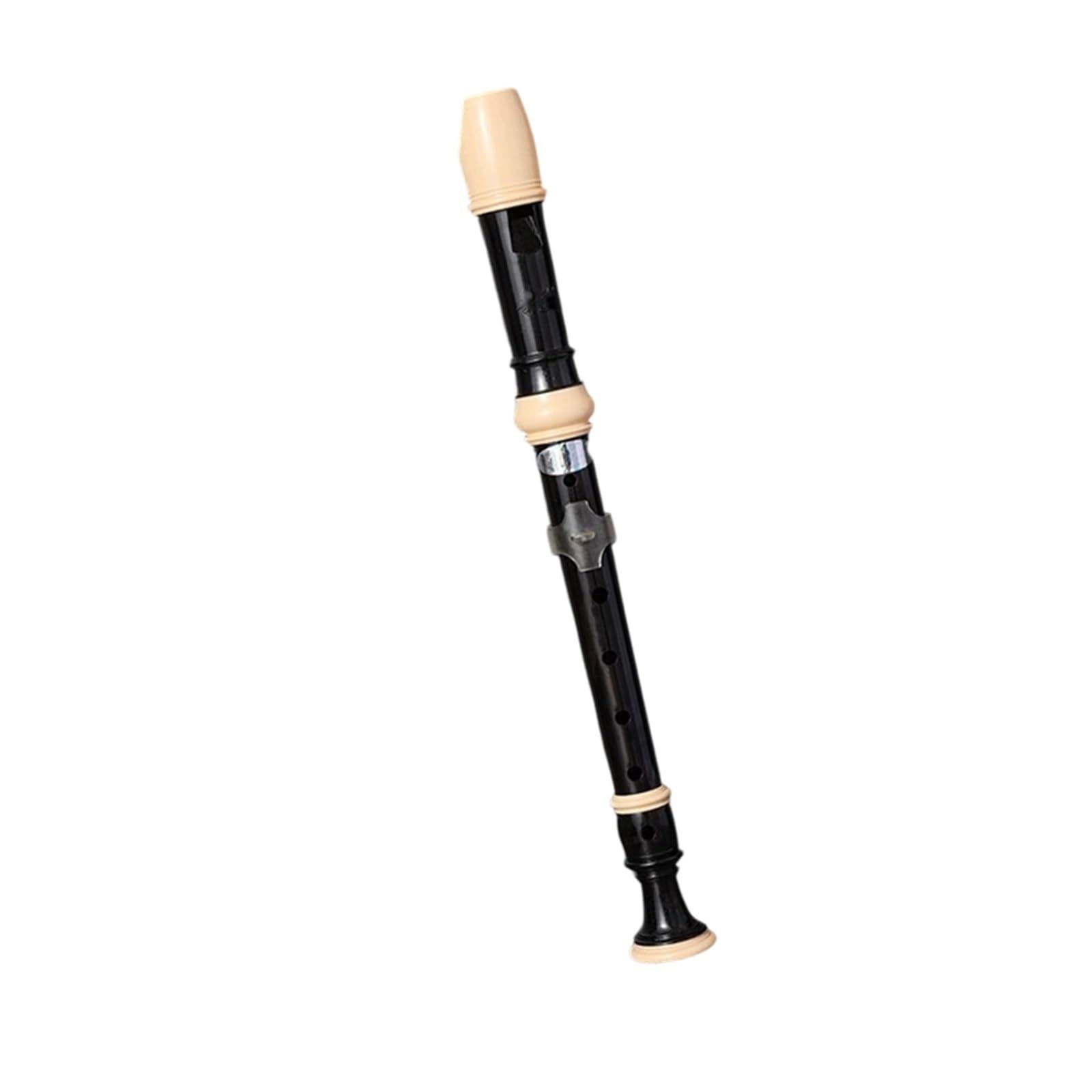 Flet Prosty Niemiecki (6 Dołkowy Sopran C) Dla Początkujących Instrument Dęty Drewniany Flet Prosty(Black)