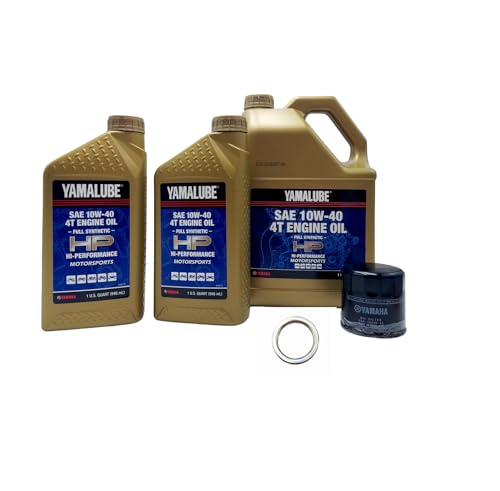 Image of Yamaha RAIDER (2011-2016) all Models Oil Filter Change Kit Yamaha Part# 5GH-13440-80-00 and 6 Quarts High Performance LUB-10W40-FS-12
