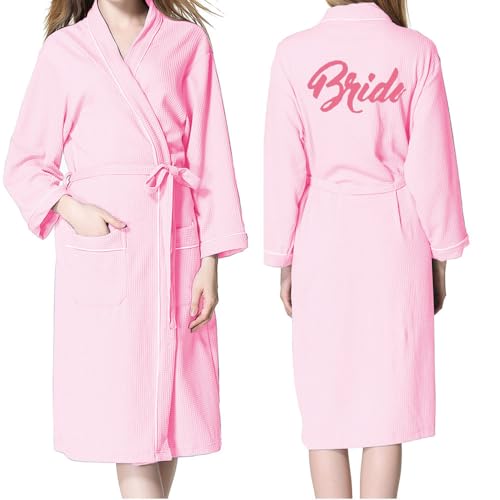 JPHCHSC Kimono Team Bride To Be Squad pour femme, enterrement de vie de jeune fille, Evfj Hen Party, Waffle Robe de Soirée de Mariage pour dames 038