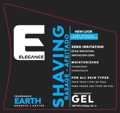E Elegance Barber Accessories - Transparent Shaving Gel For Men Or Women, Aquatic/Acive Earth Fragrance - The Ultimate Shaving Solution For A Smooth, Irritation-Free Experience, 4.2 Pounds - Image 3