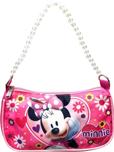 Disney/Nickelodeon Licensed Little Girl Shoulder Handbag With Beaded Handle (Minnie Mouse 1)