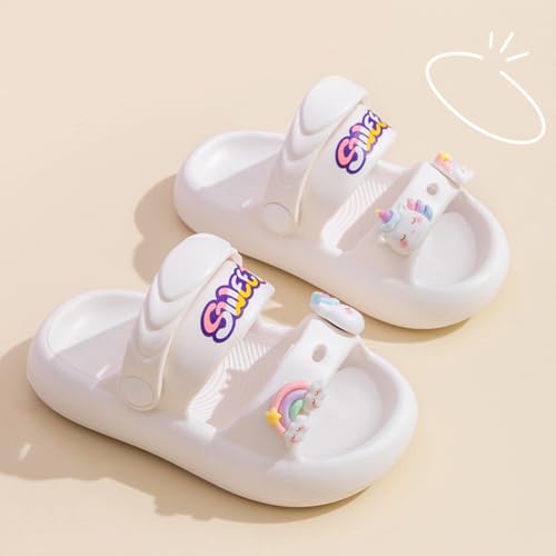 Girls Cute Sliders Cartoon EVA Slip on Sandals Quick-Dry Non-Slip Summer Thick Sole Beach Pool Shower Slippers2