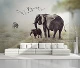 Carta Da Parati 3D Animali Prato Lupo Fotomurali Murale Decorazione Sfondo Custom Wallpaper -songqians-26742-300cmx210cm
