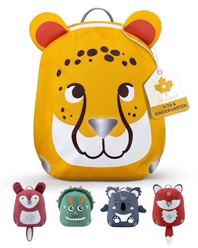 Kleiner Kindergartenrucksack Jungen | Kita Rucksack ab 1 Jahr | Kinderrucksack mit Brustgurt, Reflektoren | Leichter Rucksack Kindergarten Jungen u. Mädchen | 3,6 Liter | Ideal für Kleinkind 1-3 Jahre