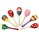 WSNDM 1 Paar Rasseln aus Holz, Rasseln Percussion Musical Zubehör, Maracas Eierschale Shaker Sand Hammer, Musik Instrument für Babys, für Kinder, Partys und Schulen (Zufällige Farbe)