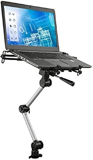 Mount-It! Laptop Vehicle Mount, No-Drill Computer Seat Mount, Full Motion Adjustable Design For