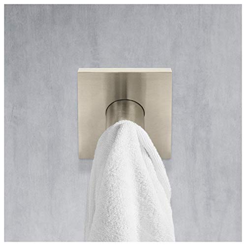 Nuk3y Senna Modern Square 4 Piece Bathroom Hardware Towel bar Accessory Set (24" Set, Satin Nickel)